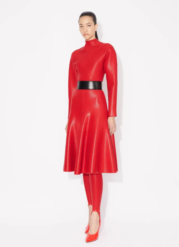 Red COATED LEGGING Women Alaa Bodysuits and Leggings