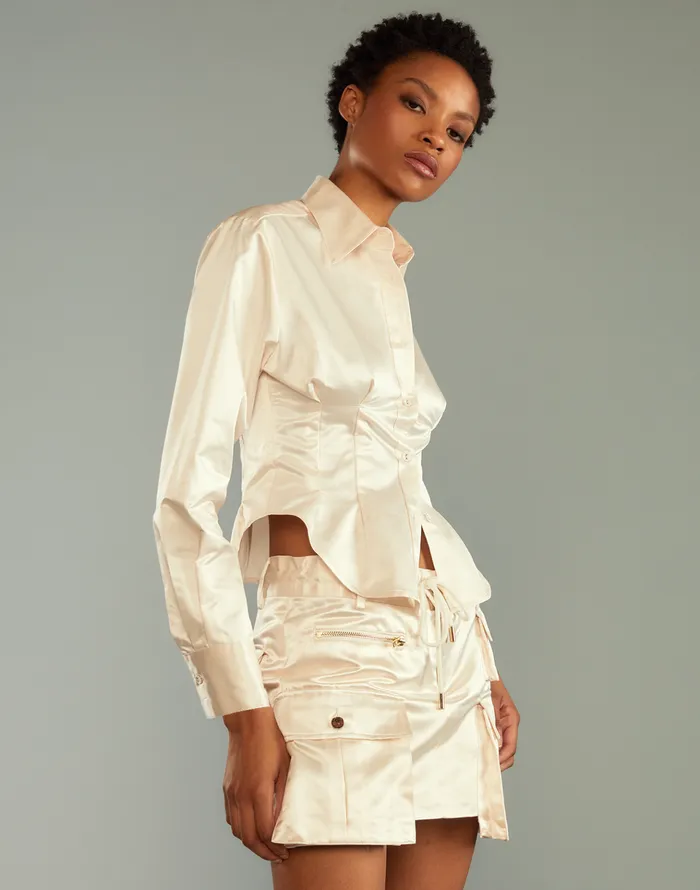 S Cargo Shirt 8211 Cream Women Cynthia Rowley Tops
