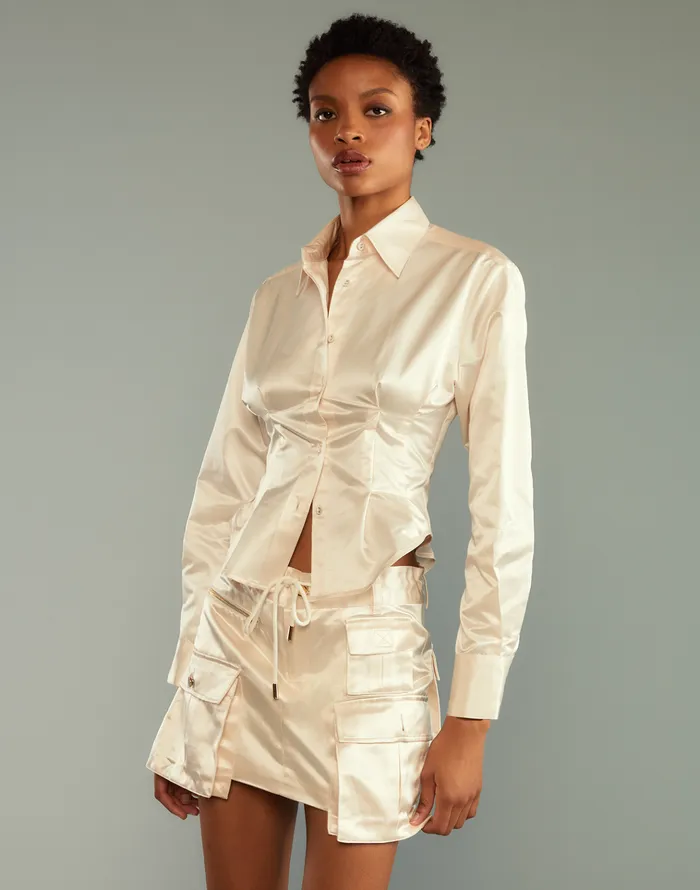 S Cargo Shirt 8211 Cream Women Cynthia Rowley Tops