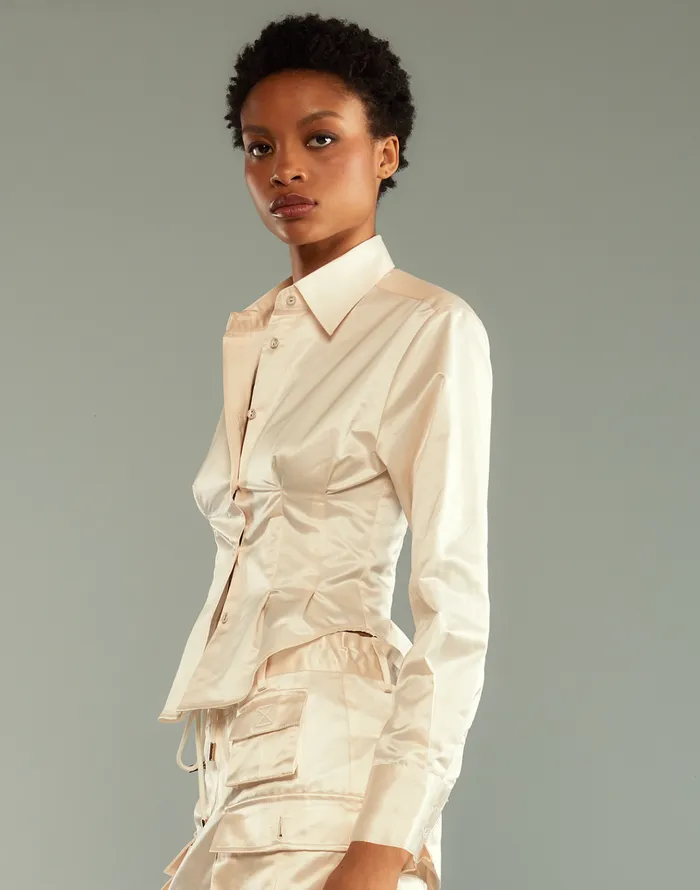 S Cargo Shirt 8211 Cream Women Cynthia Rowley Tops