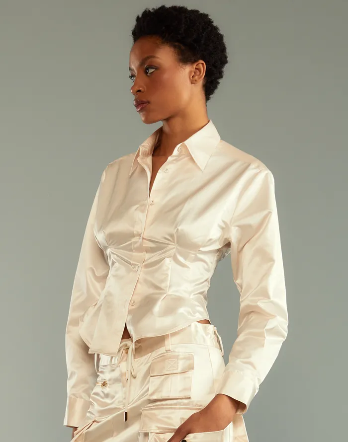 S Cargo Shirt 8211 Cream Women Cynthia Rowley Tops