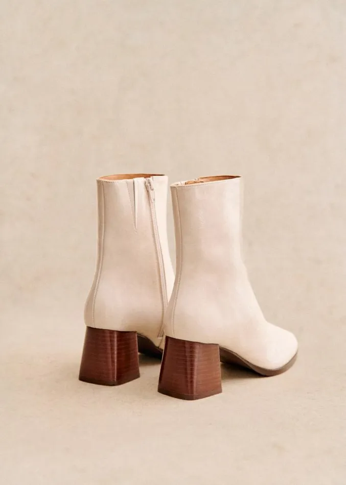 Szane Ankle Boots Womens Axelle Ankle Boots White Lacquer