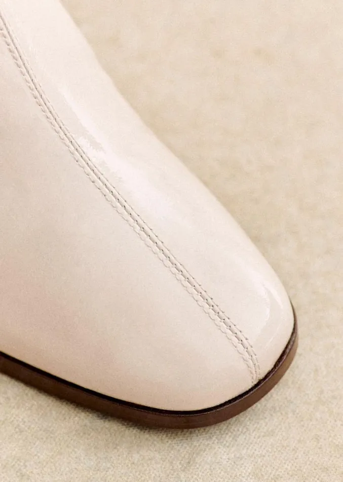 Szane Ankle Boots Womens Axelle Ankle Boots White Lacquer