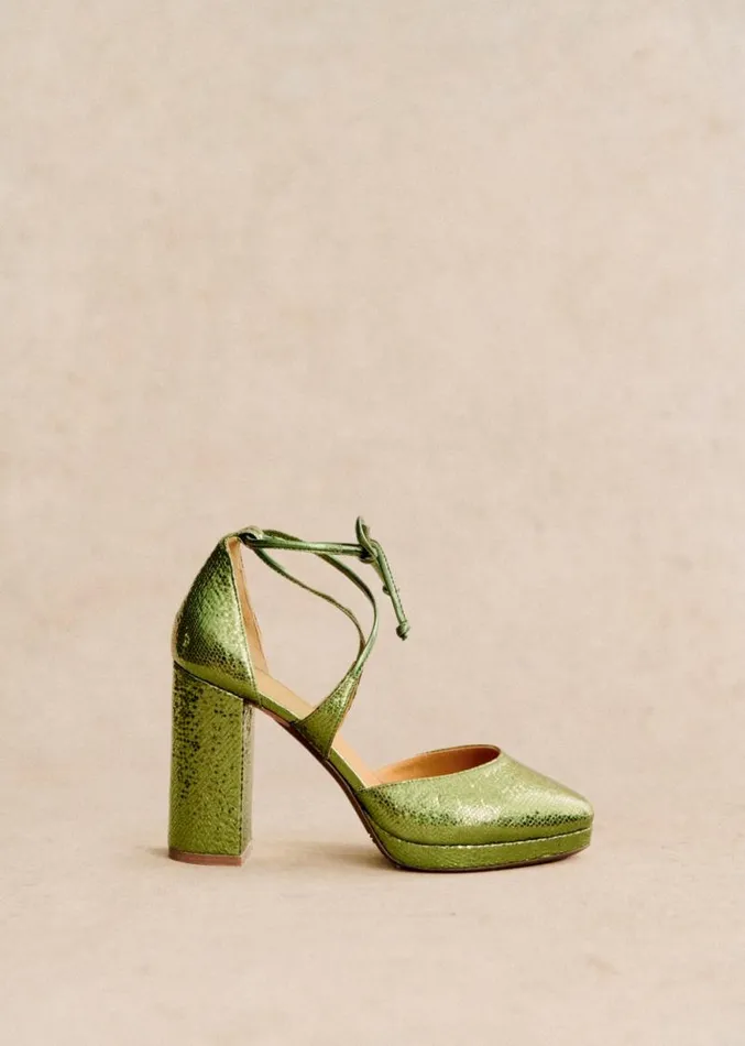Szane Babies Ballerinas and Pumps Womens Alessia High Babies Metallic Green