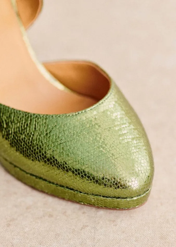 Szane Babies Ballerinas and Pumps Womens Alessia High Babies Metallic Green