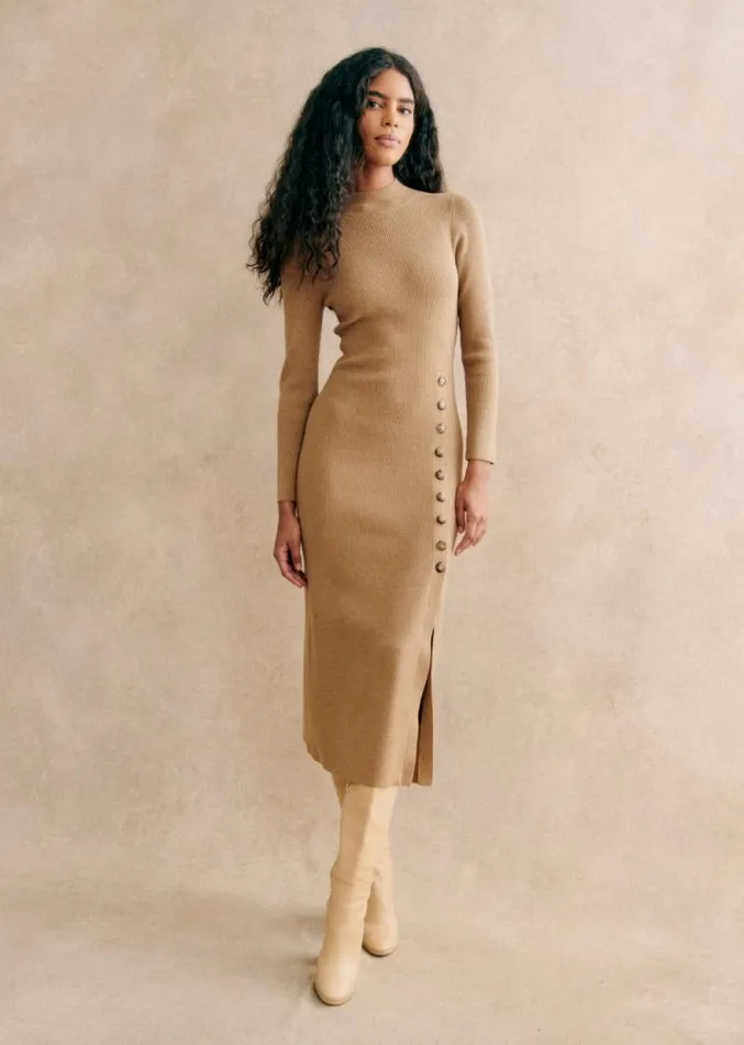 Szane Dresses Womens Harper Dress Light Camel