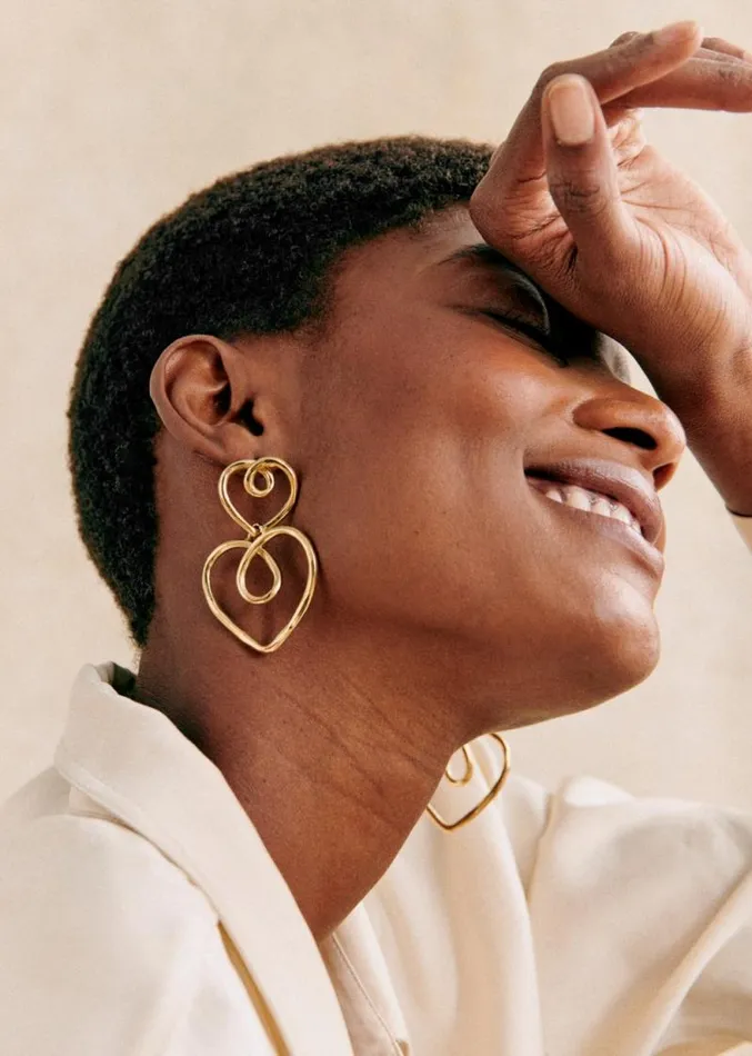 Szane Earrings Womens Cur Earrings Gold