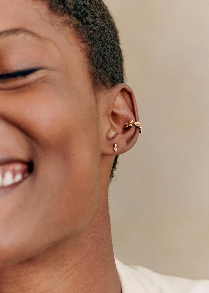 Szane Earrings Womens Manon Ear Cuff Gold