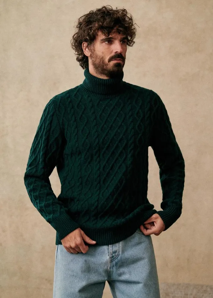 Szane Knitwear Mens Ayden Sweater Pine Green