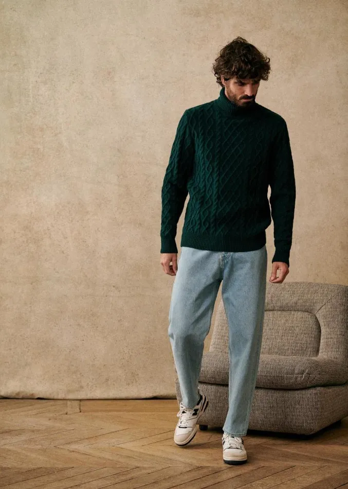Szane Knitwear Mens Ayden Sweater Pine Green