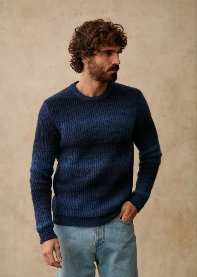 Szane Knitwear Mens Tusla Sweater Blue Gradient