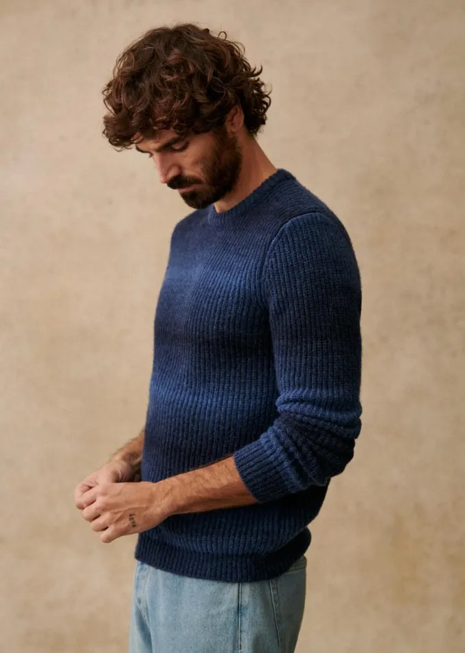 Szane Knitwear Mens Tusla Sweater Blue Gradient