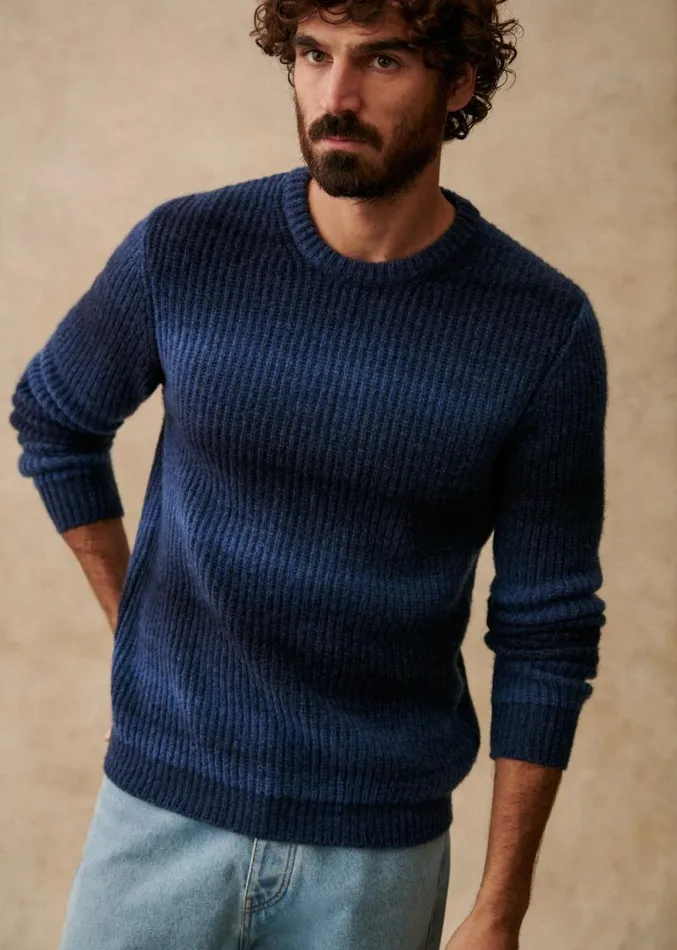Szane Knitwear Mens Tusla Sweater Blue Gradient