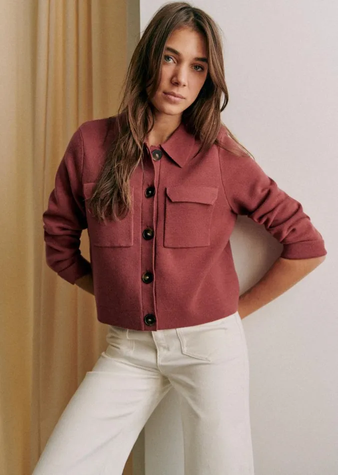 Szane Knitwear Womens Betty Cardigan Rosewood