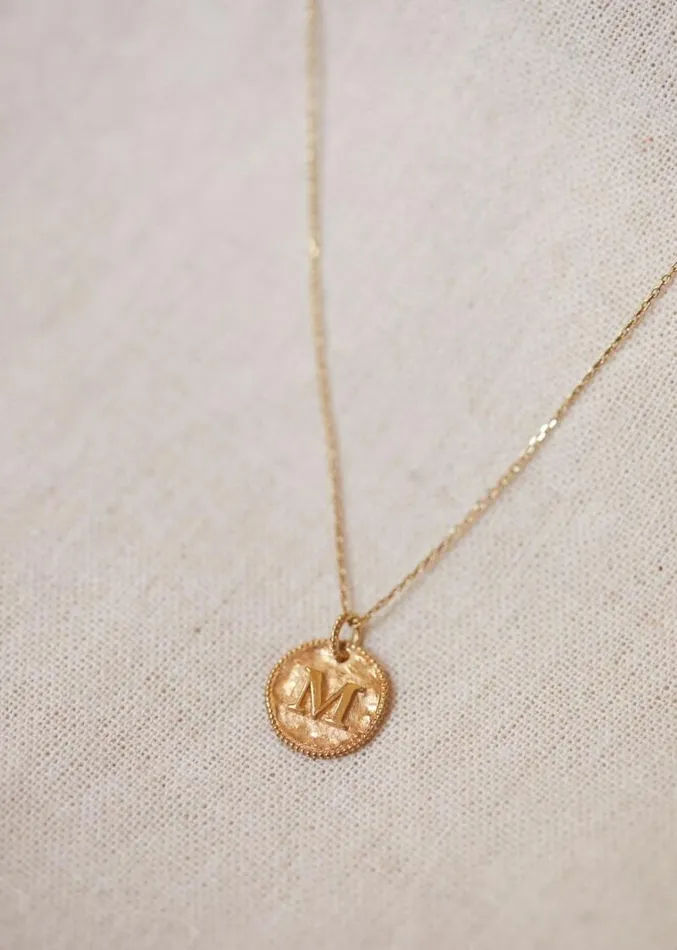 Szane Necklaces Womens Sara Pendant 9carat Gold 8211 Letters I To P Letter M