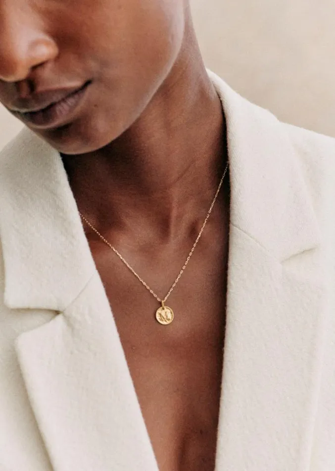 Szane Necklaces Womens Sara Pendant 9carat Gold 8211 Letters I To P Letter M