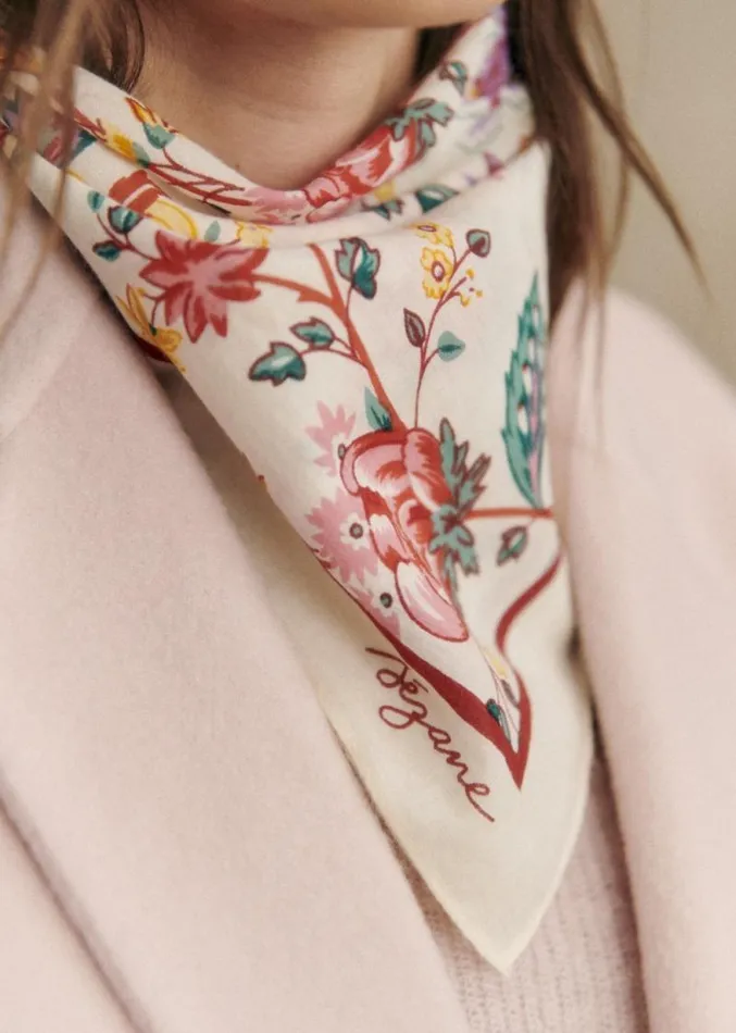 Szane Scarves Womens Gaston Scarf Multicoloured Pastel Flowers