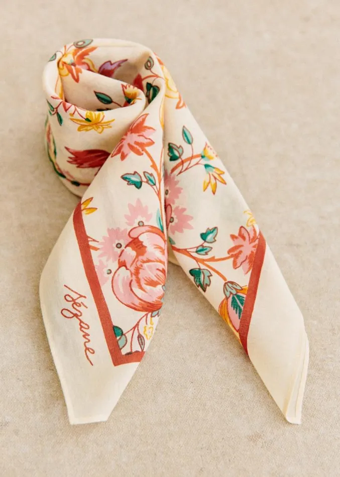 Szane Scarves Womens Gaston Scarf Multicoloured Pastel Flowers