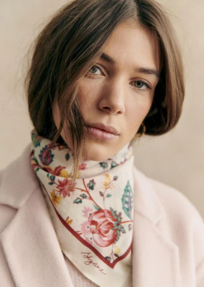Szane Scarves Womens Gaston Scarf Multicoloured Pastel Flowers
