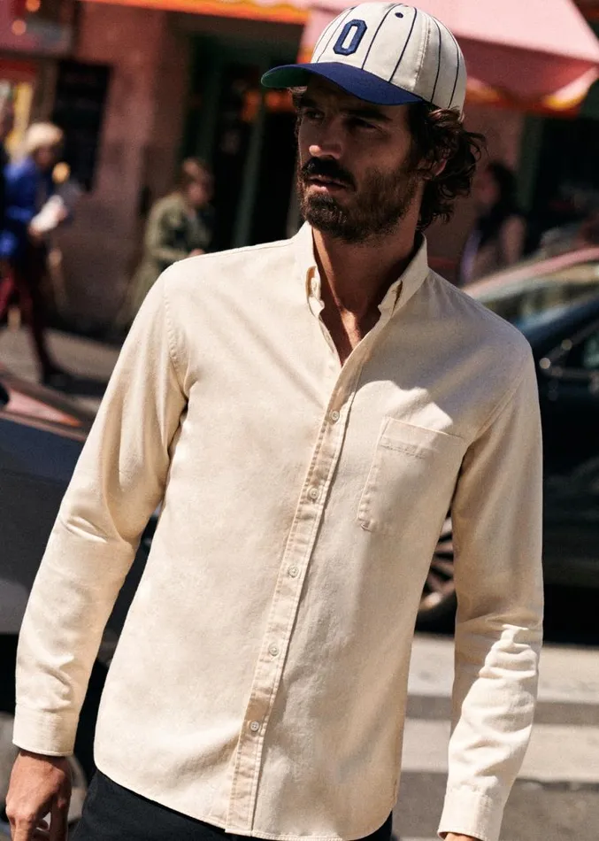 Szane Shirts Mens Miles Shirt Ecru