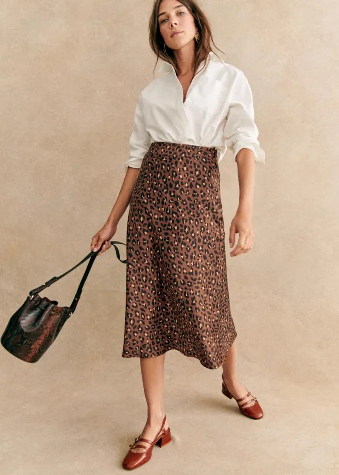 Szane Skirts and Shorts Womens Sandy Skirt Leo Print