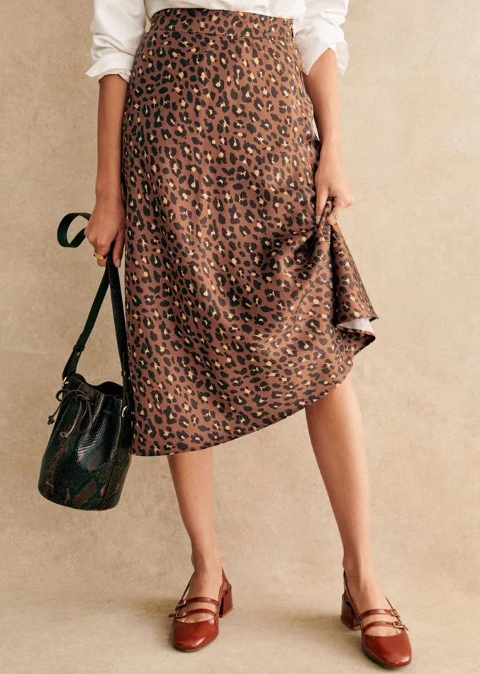 Szane Skirts and Shorts Womens Sandy Skirt Leo Print
