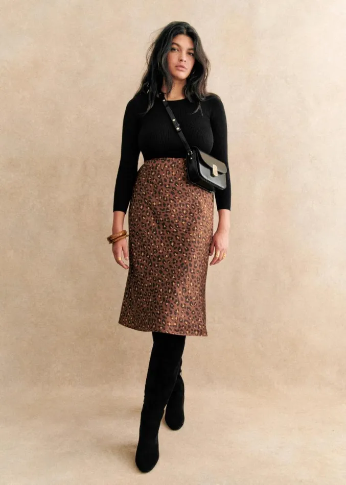 Szane Skirts and Shorts Womens Sandy Skirt Leo Print