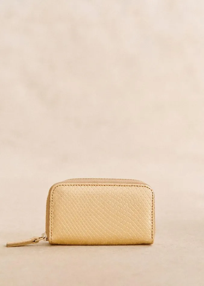 Szane Wallets Womens Hugo Card Holder Embossed Gold
