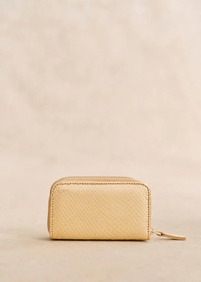 Szane Wallets Womens Hugo Card Holder Embossed Gold