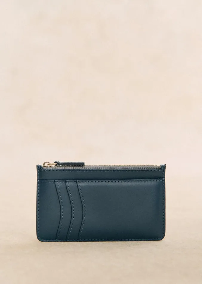 Szane Wallets Womens Large Alfred Card Holder Smooth Blue Denim