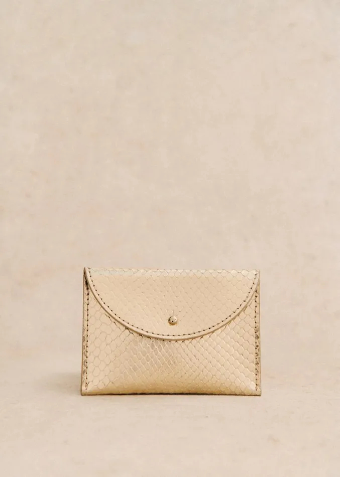 Szane Wallets Womens Lisa Card Holder Embossed Gold