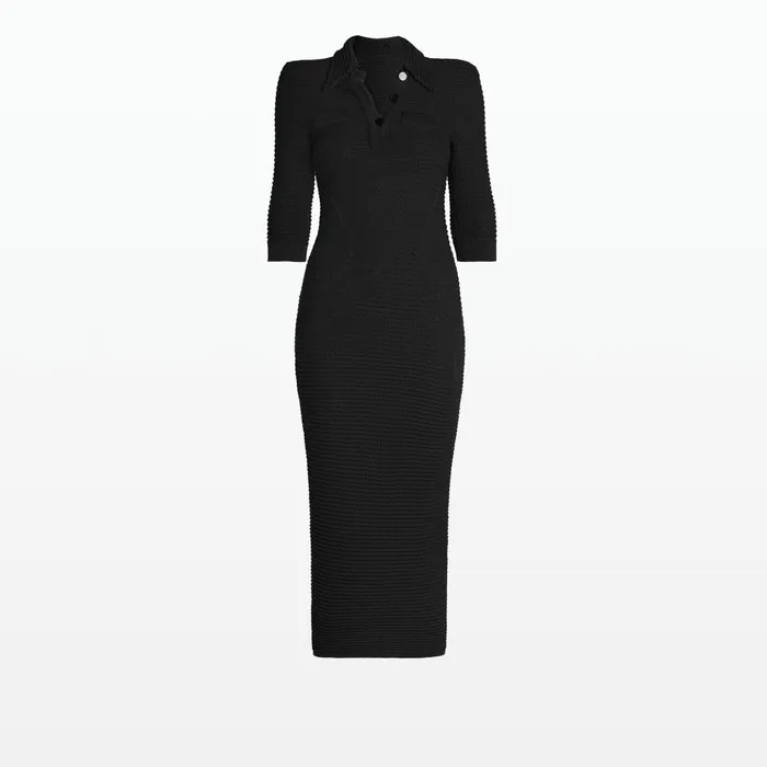 Safiyaa Akilah Black Crochet Dress Women Knitwear