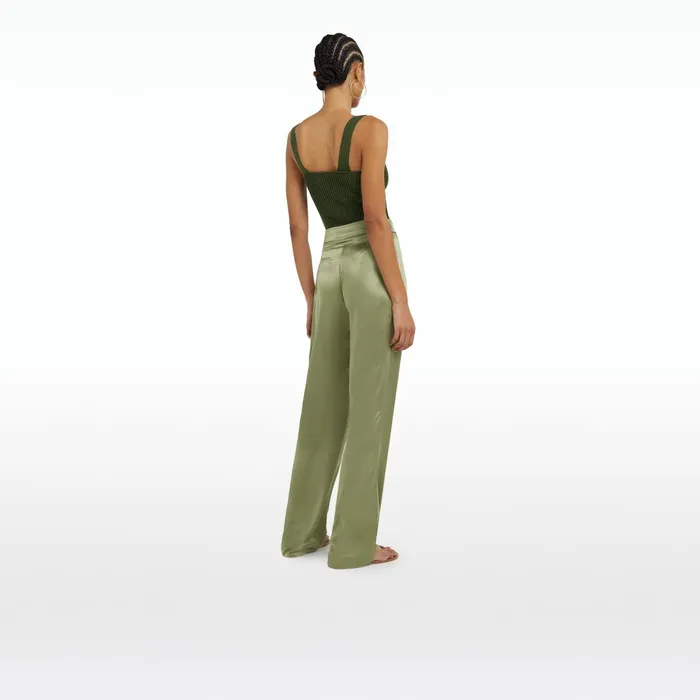 Safiyaa Amal Olive Crochet Top Women Tops