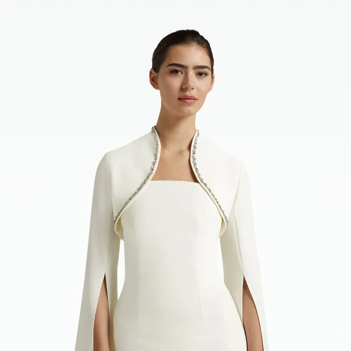 Safiyaa Amari Bolero And Soshin Dress With Marquis Jewel Trim Embroidery Women Capes and Harnesses