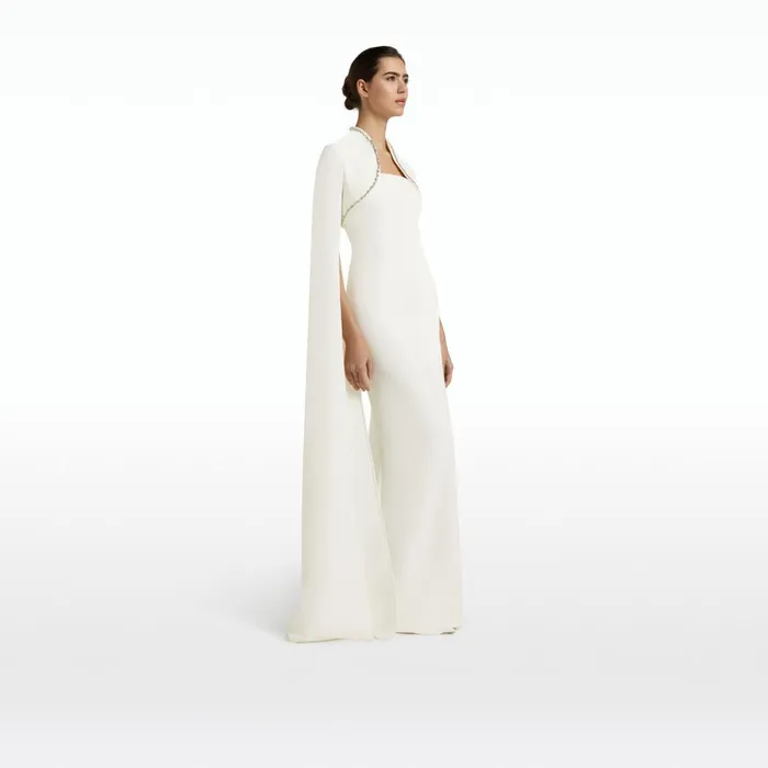 Safiyaa Amari Bolero And Soshin Dress With Marquis Jewel Trim Embroidery Women Capes and Harnesses