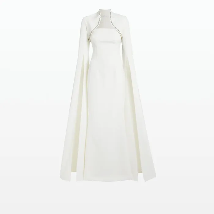 Safiyaa Amari Bolero And Soshin Dress With Marquis Jewel Trim Embroidery Women Capes and Harnesses