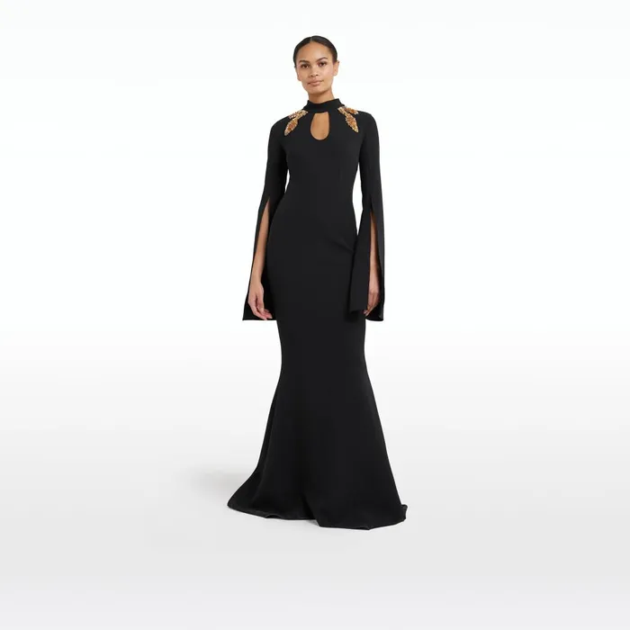 Safiyaa Anouk Black Long Dress Women Dresses
