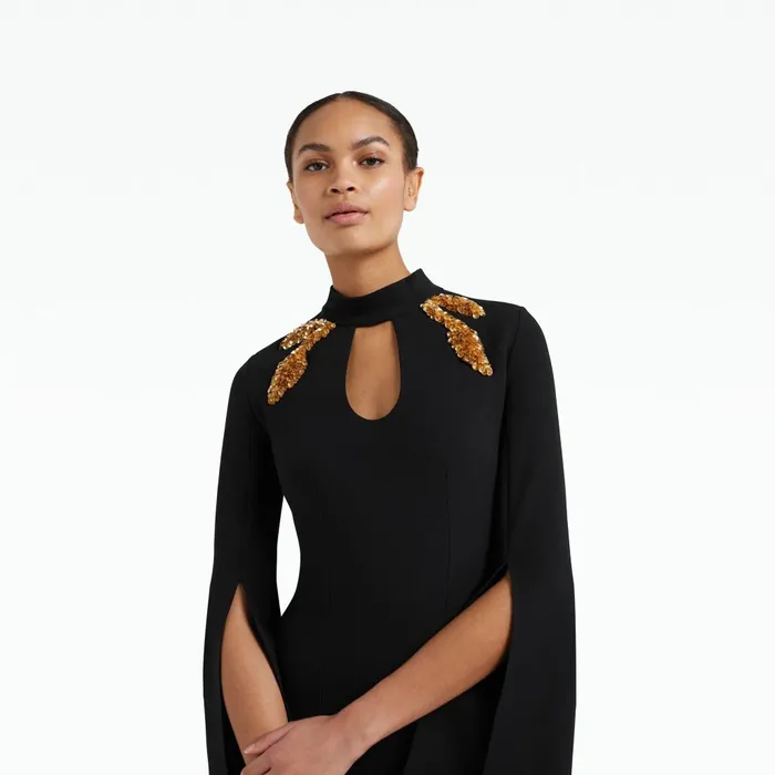 Safiyaa Anouk Black Long Dress Women Dresses