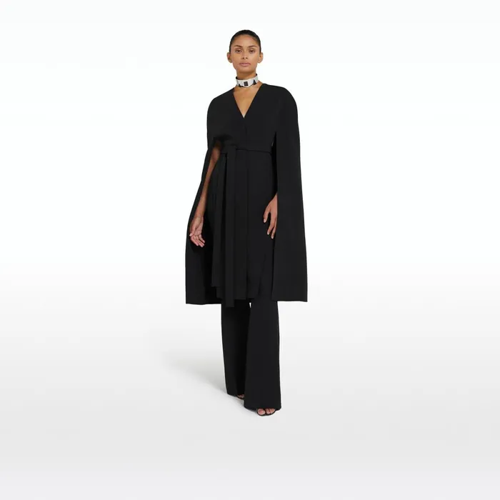 Safiyaa Camila Black Embroidered Coat Women Jackets and Coats