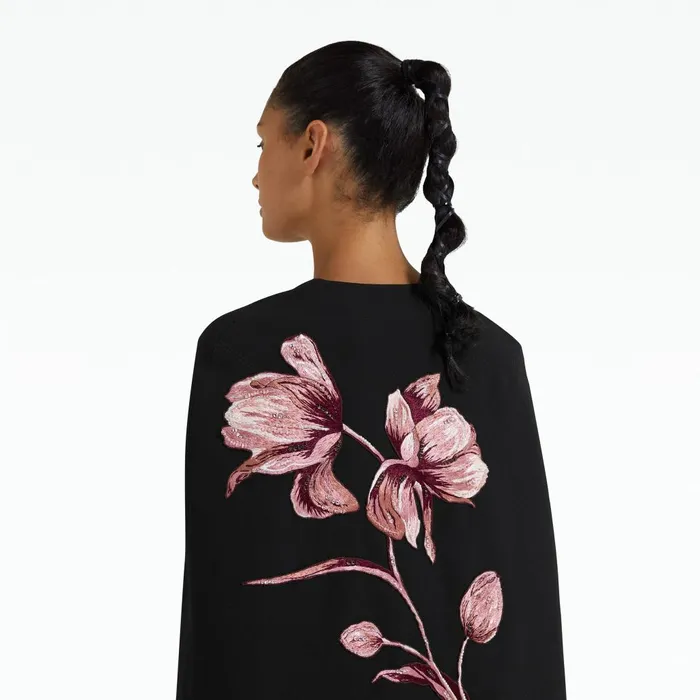 Safiyaa Camila Black Embroidered Coat Women Jackets and Coats