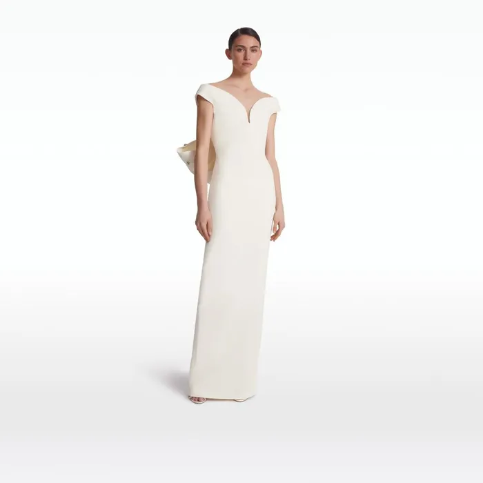Safiyaa Damona Ivory Long Dress Women Dresses