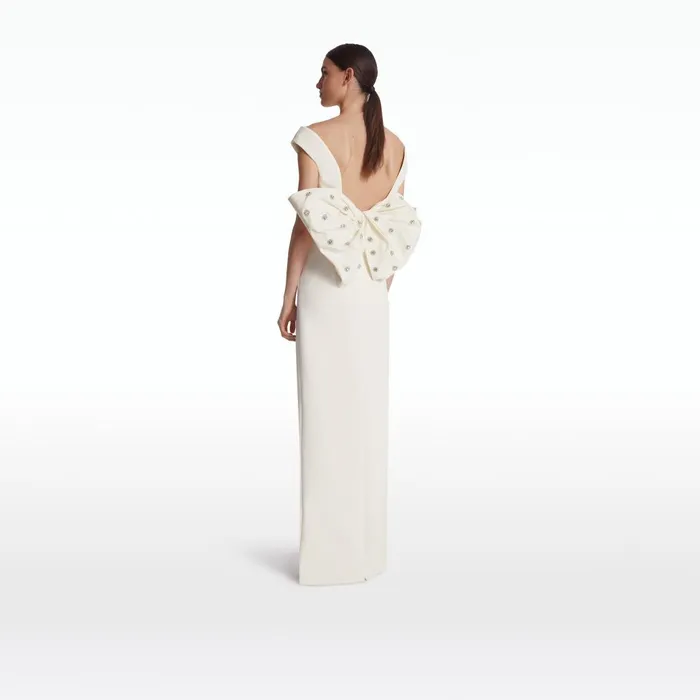 Safiyaa Damona Ivory Long Dress Women Dresses