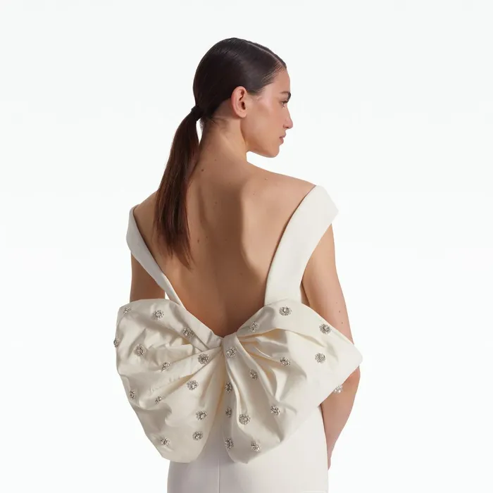 Safiyaa Damona Ivory Long Dress Women Dresses