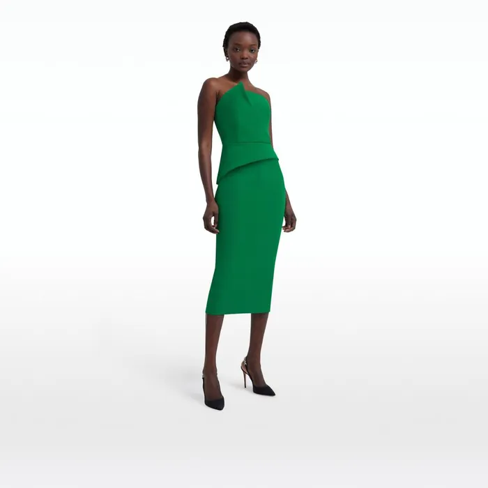 Safiyaa Delani Jewel Green Midi Dress Women Dresses