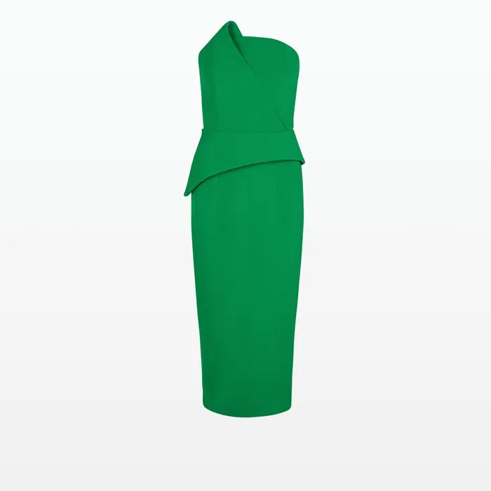 Safiyaa Delani Jewel Green Midi Dress Women Dresses