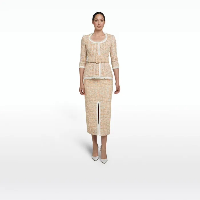 Safiyaa Giana Orange Positano Jacket Women Jackets and Coats
