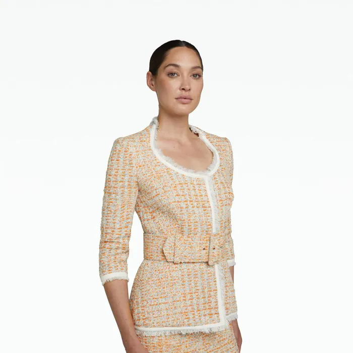 Safiyaa Giana Orange Positano Jacket Women Jackets and Coats