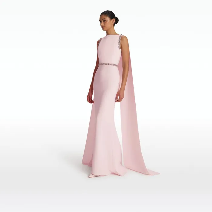 Safiyaa Ginevra Barely Pink Long Dress Women Dresses
