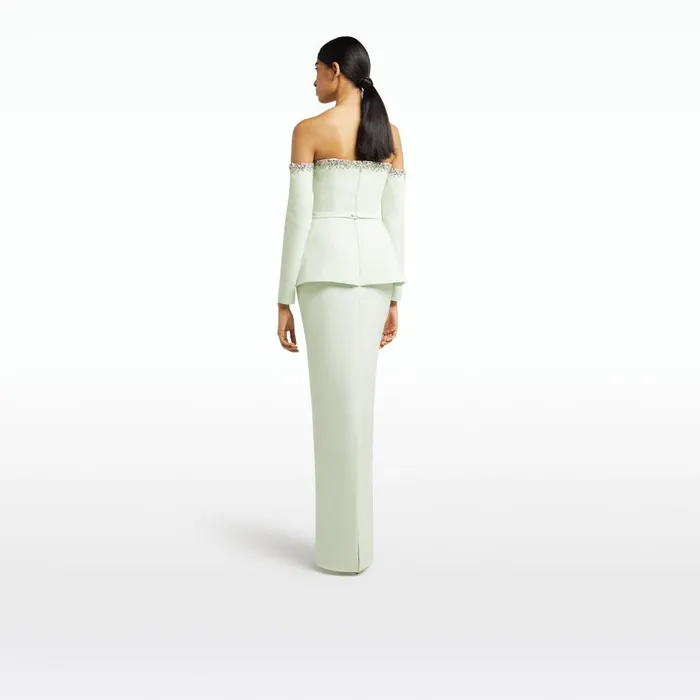 Safiyaa Giuliana Spearmint Long Dress Women Dresses