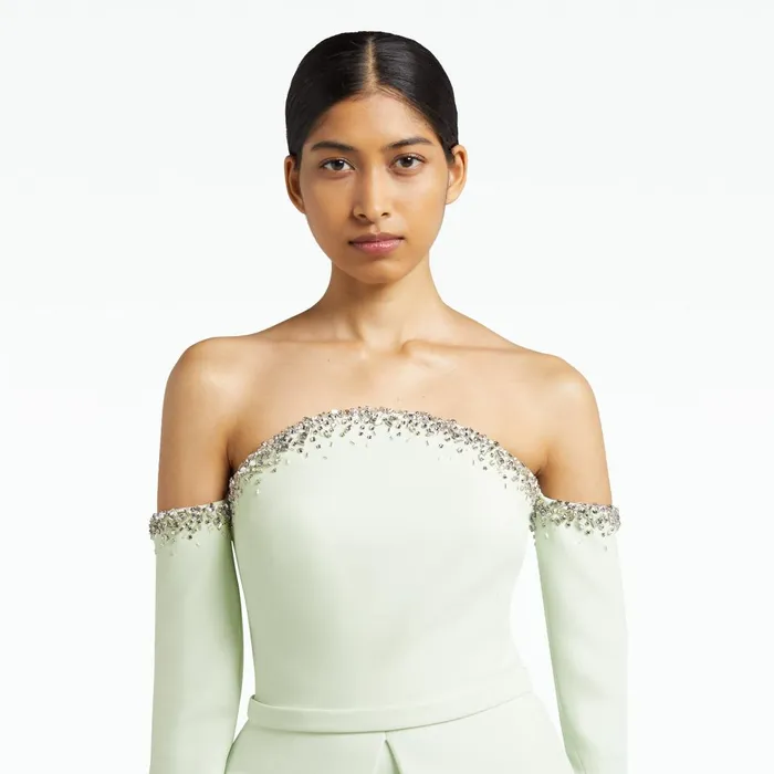 Safiyaa Giuliana Spearmint Long Dress Women Dresses